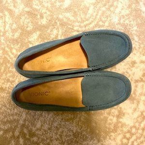 Vionic blue suede loafer